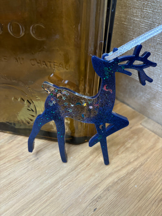 Suspension de noël Renne qui court